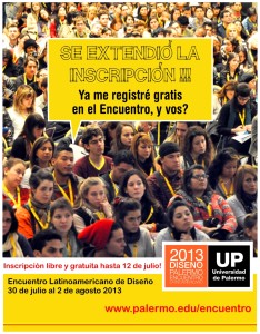 Extensión inscripciones Encuentro Latinoamericano de Diseño 2013